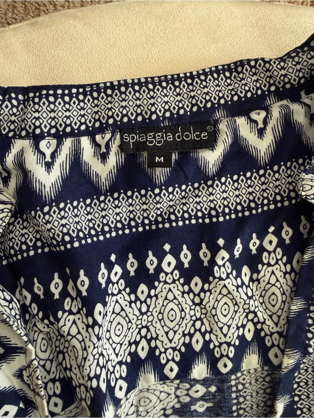 Spiaggia Dolce Tribal Print Tassel Tunic - NWOT - Size M - Picture 2 of 7